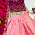 Kid's Zari Paithani Lehenga
