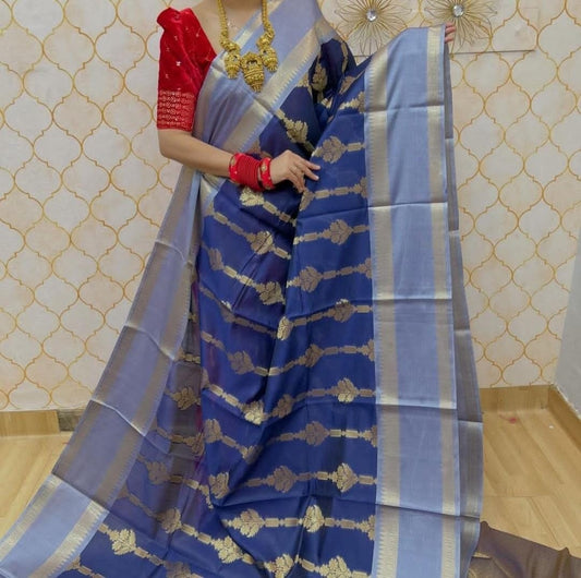 Banarasi Semi Katan Silk Sarees