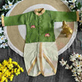Boy's Lotus Embroidery Dhothi Set