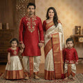 Raw silk family outfit – full family – Arhas Couture