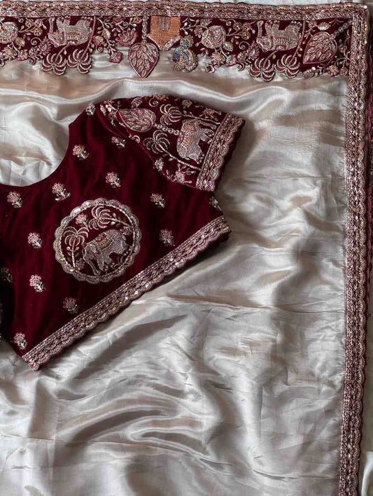 Fancy Uppada silk patch work sarees by Arhas Couture