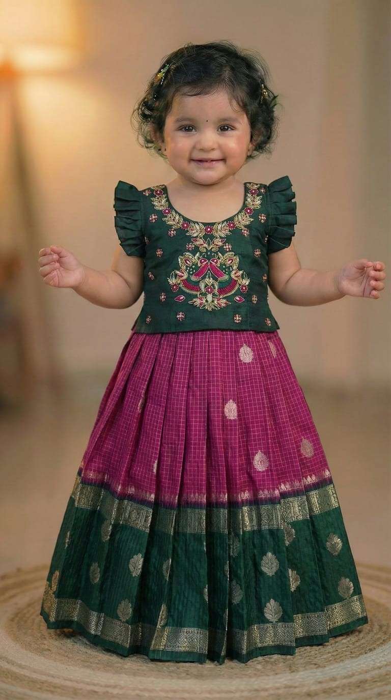 Kid's Banarasi Silk Family Outfits
