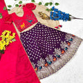 Kid's Chinnon Silk Lehengas