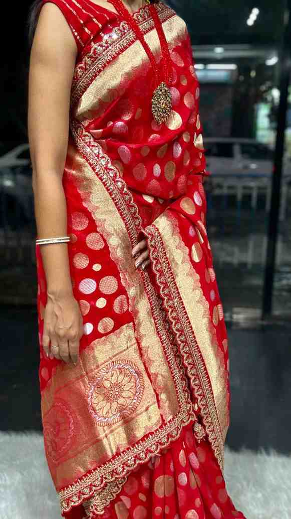 Khadi Georgette Silk Saree