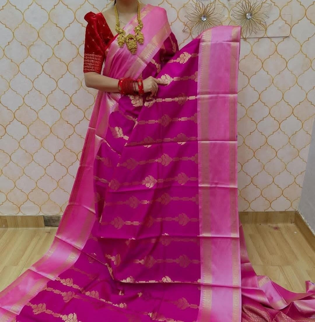 Banarasi Semi Katan Silk Sarees