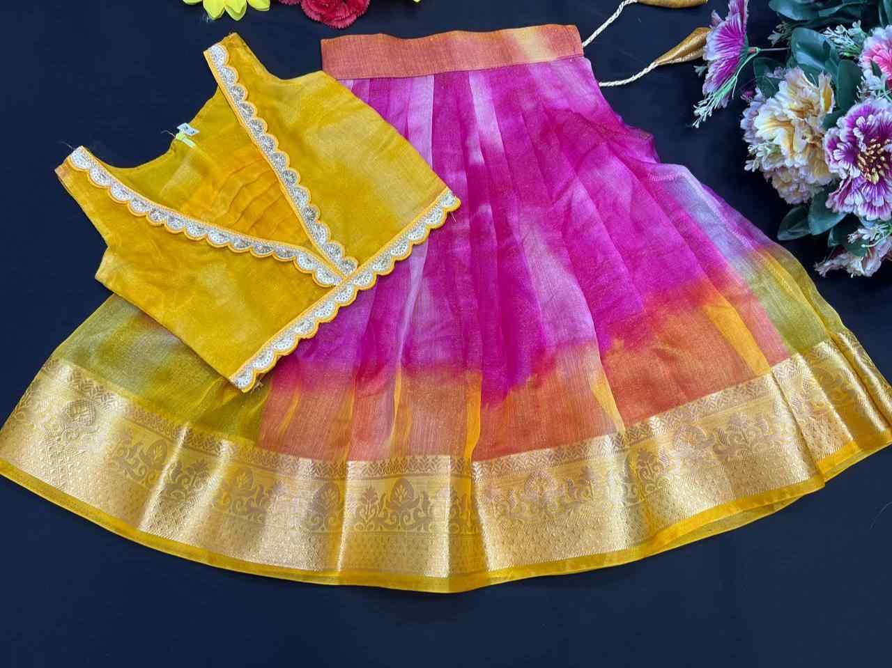 Kid's Simar Silk Lehenga