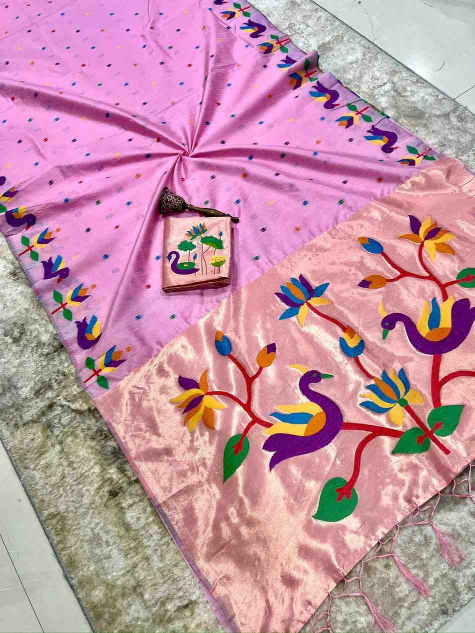 Fancy Khadi raw silk saree – colour 4 – Arhas Couture