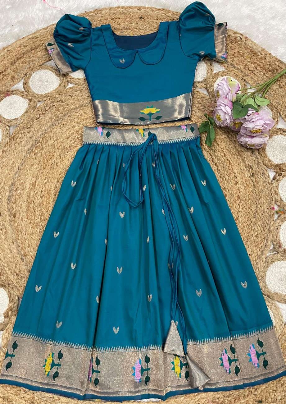 Kid's Paithani Silk Lehengas