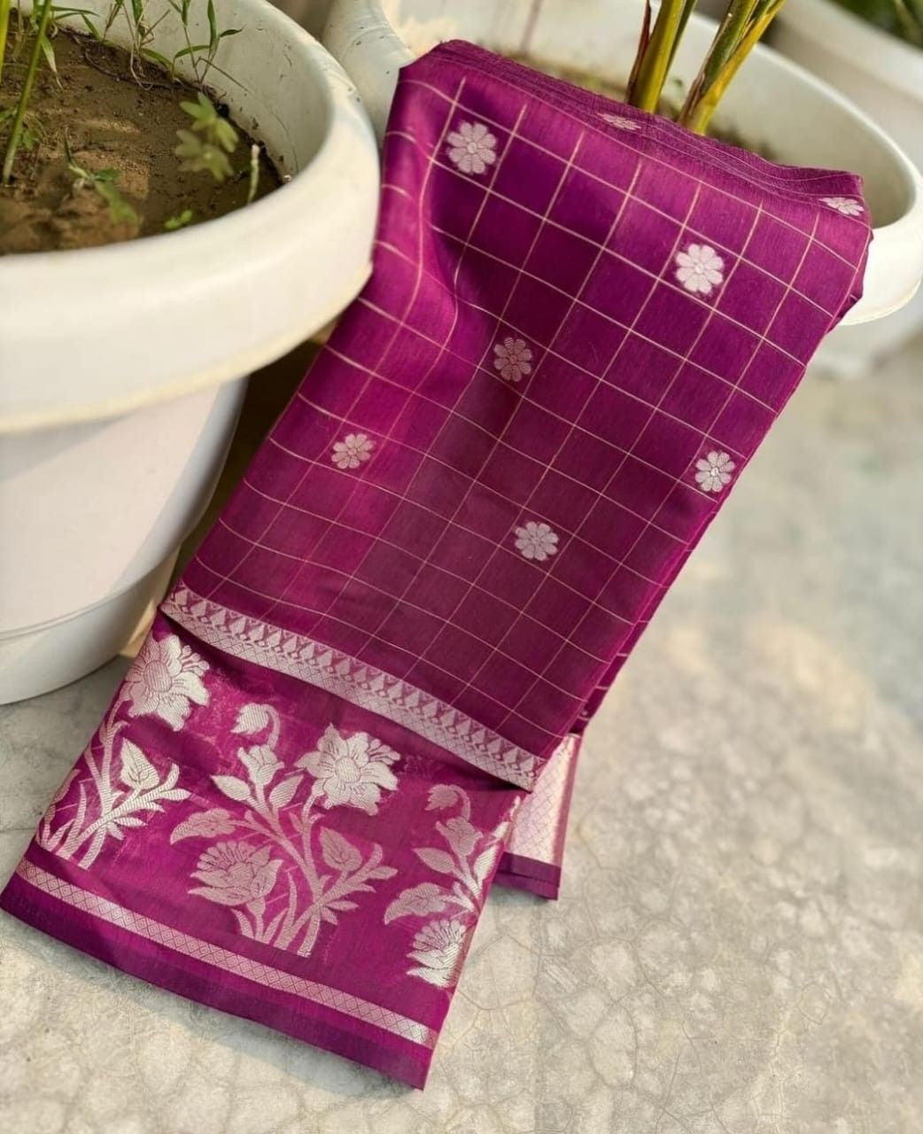 Banarasi Cotton Malai Silk Sarees