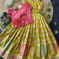 Kids Dola silk gown – pink – Arhas Couture