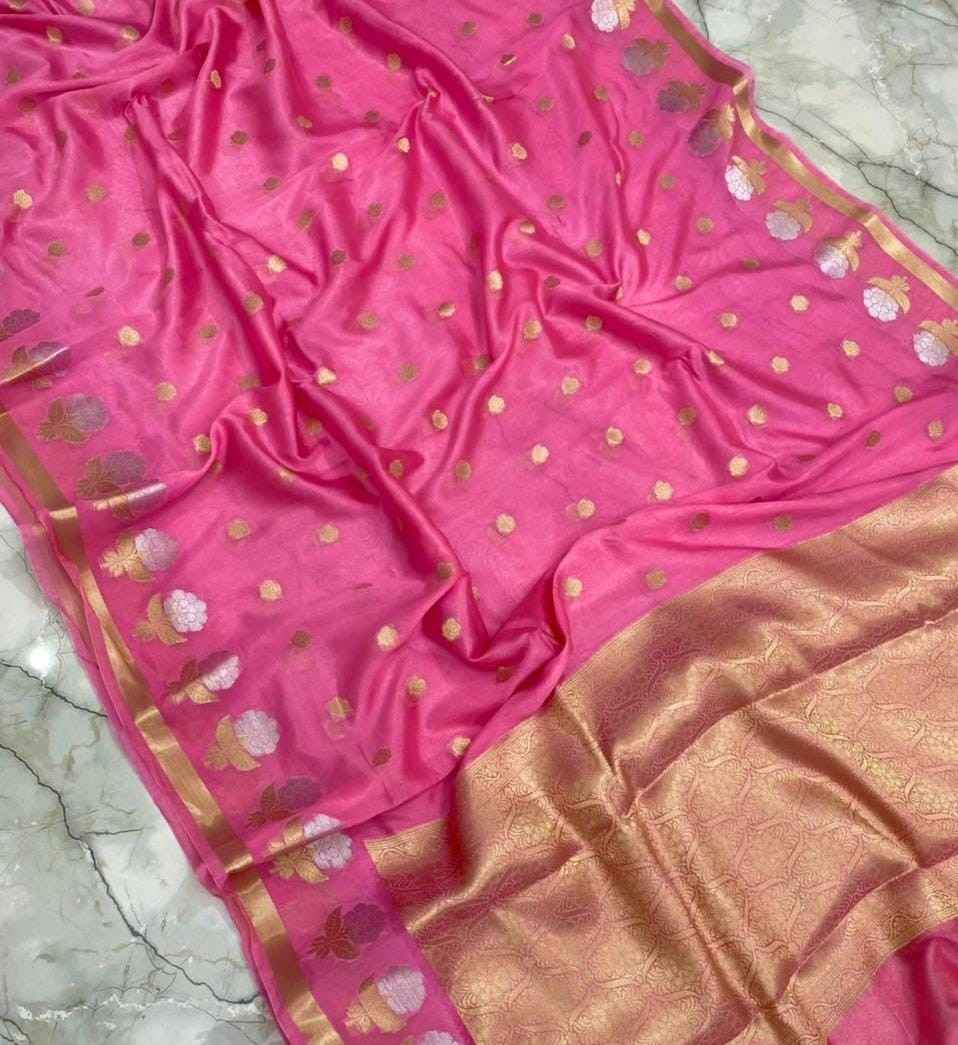 Banarasi Viscose Dyeable Sarees