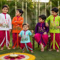 Kid's Kalamkari Cotton Dhothi Set