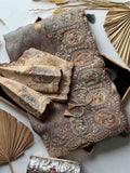 Fancy 2-tone Dola silk saree with scalloped sequins – Arhas Couture
