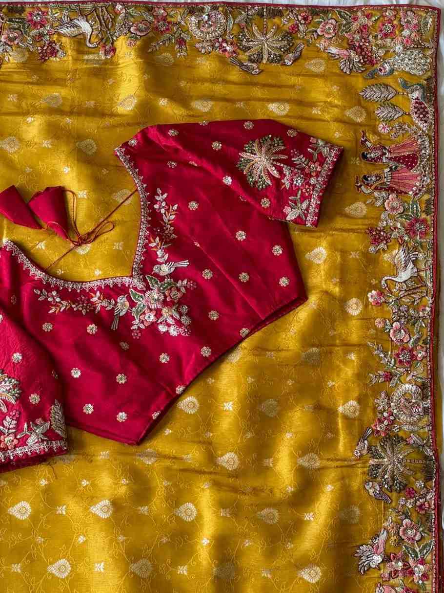 Fancy Dola silk saree – colour 2 – Arhas Couture