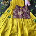 Kids Viscose tissue gown – Orange, Lavender, Yellow – 1 to 15 years – Arhas Couture