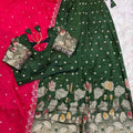 Jaquard Cut Work Lehengas