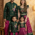 Kid's Banarasi Silk Family Outfits