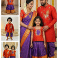 Semi Gadwal family outfit – full family – Arhas Couture