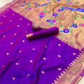 Khadi Raw Silk Paithani Sarees