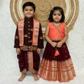 Semi Kanchi Banarasi family outfit – full family – Arhas Couture