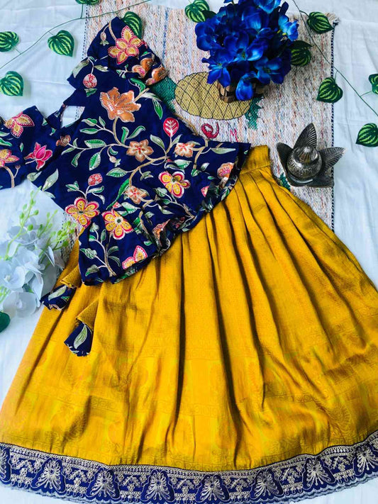 Kid's Crepe Silk Lehengas