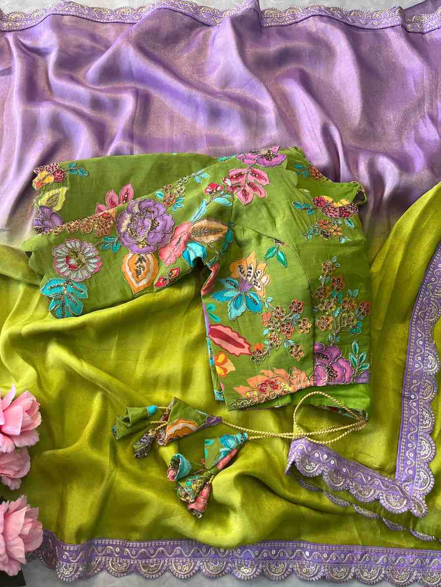 Viscose Tissue Silk Saree