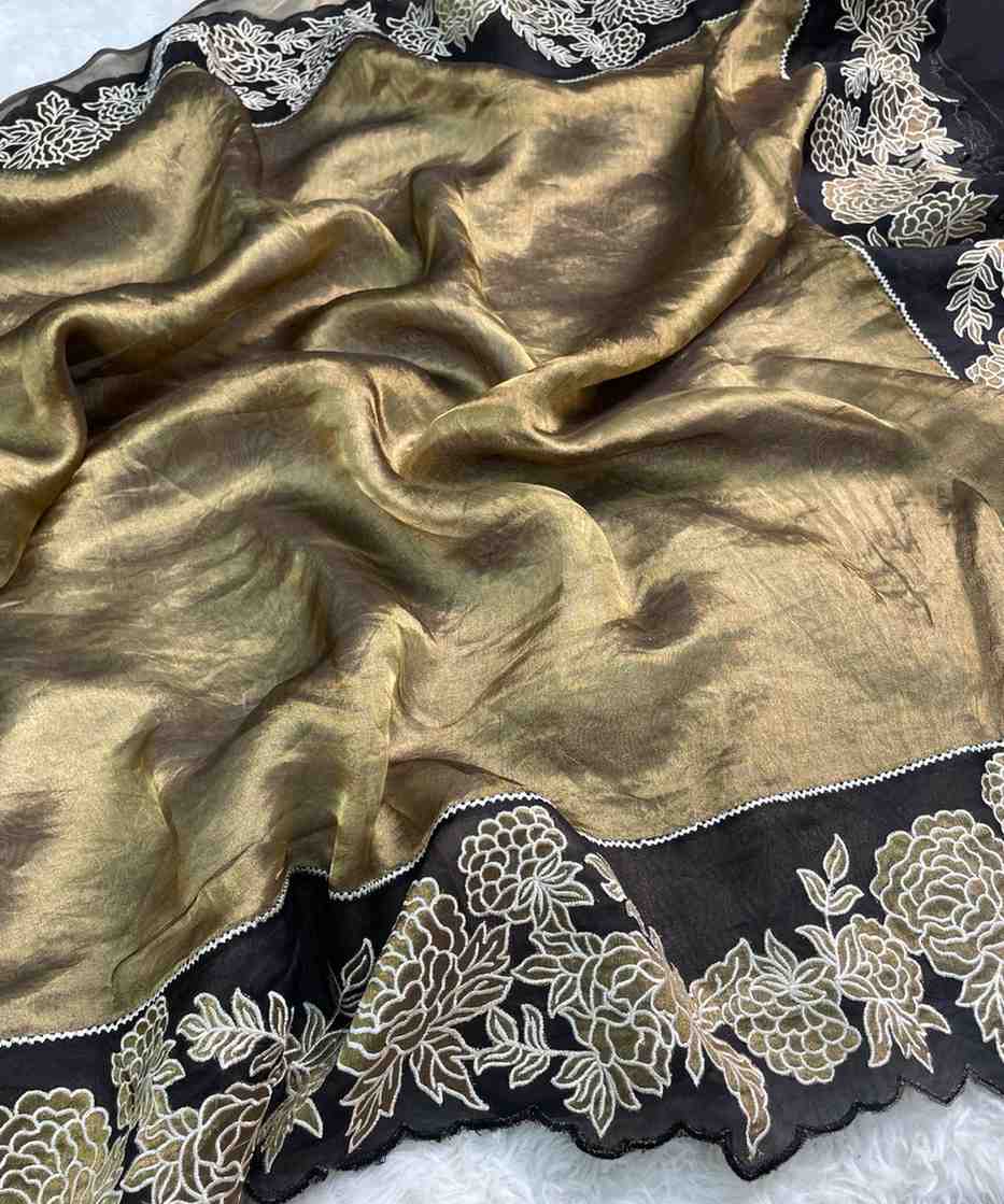 Fancy Banarasi Kora tissue saree – colour view – Arhas Couture