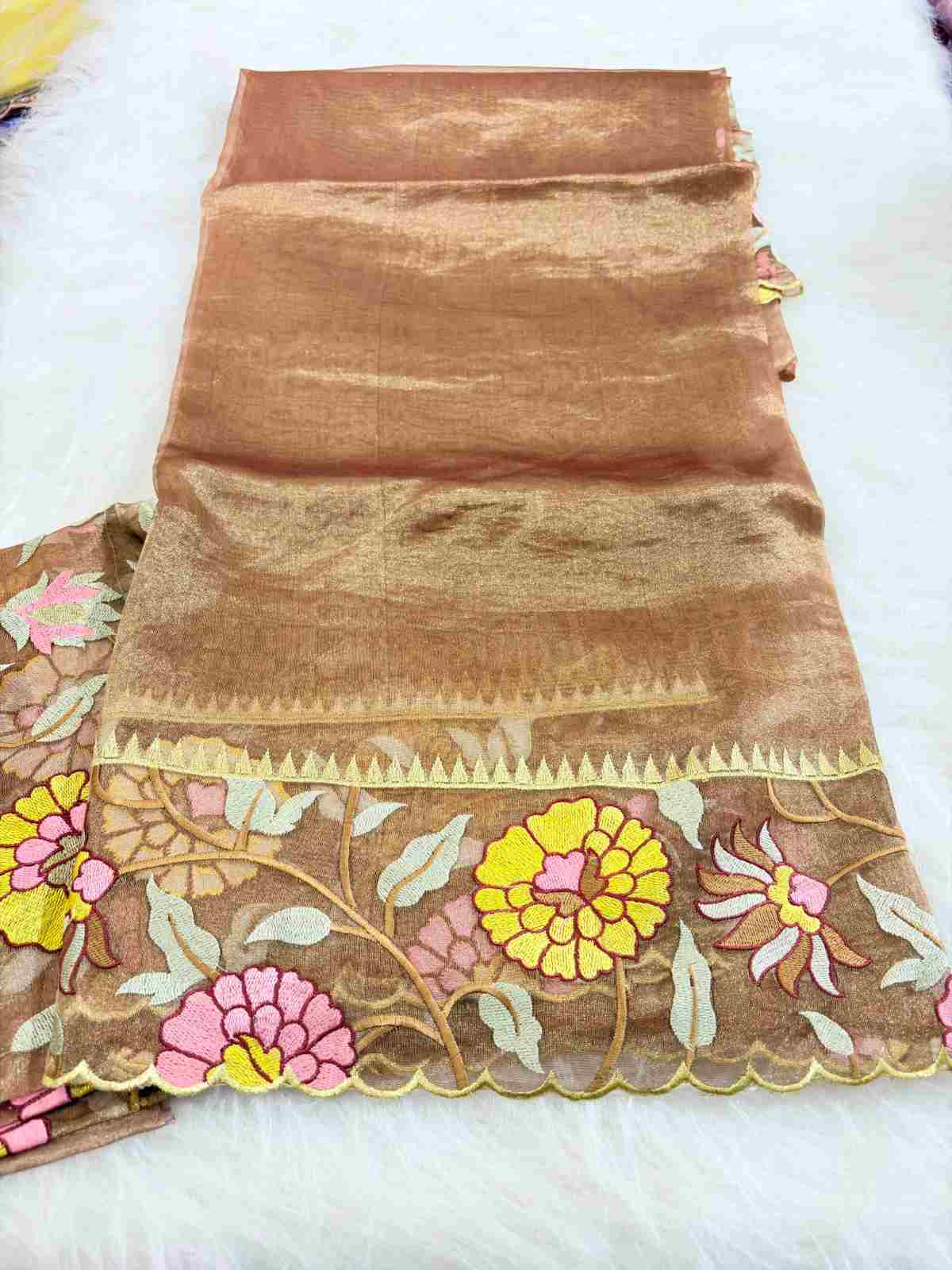 Embroidery Tissue Silk Sarees
