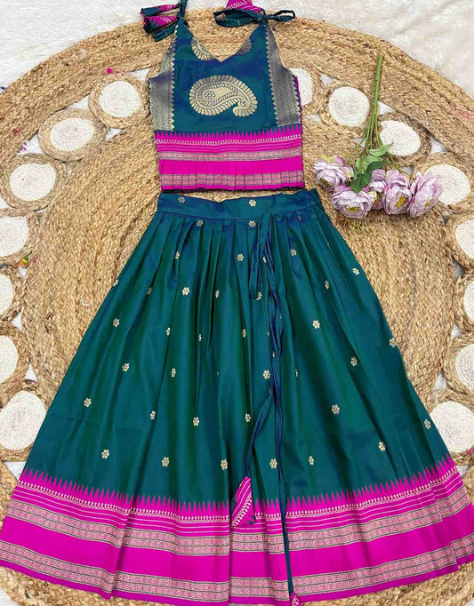 Kid's Narayanpet Silk Lehengas