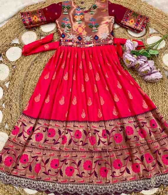 Kid's Paithani Soft Silk Lehengas