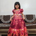 Kid's Kanjivaram Silk Lehengas