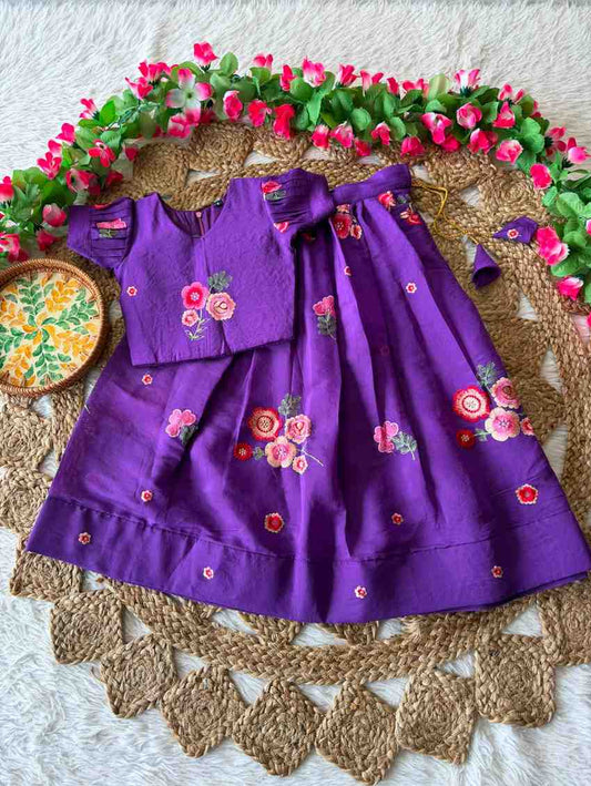 Kid's Mul Chanderi Lehengas