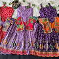 Kids Viscose silk gown – Red, Purple, Lavender – 1 to 15 years – Arhas Couture