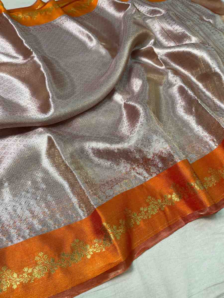 Fancy Banarasi tissue brocade saree – colour 3 – Arhas Couture