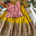 Girl's Viscose Tissue Lehengas