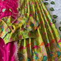 Kids Viscose Dola lehenga – orange – Arhas Couture