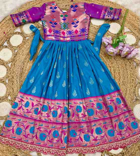 Kid's Paithani Soft Silk Lehengas