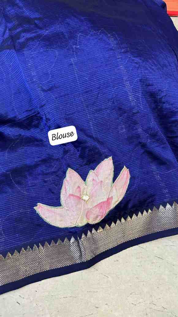 Mangalagiri Appliaque Silk Saree