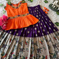 Kids Khadi georgette lehenga – colour 1 – Arhas Couture