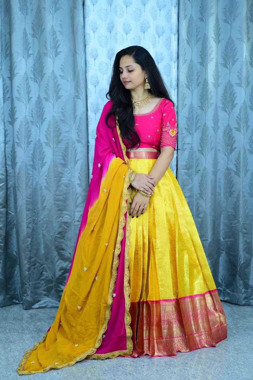Semi Kanchi Pattu Lehenga