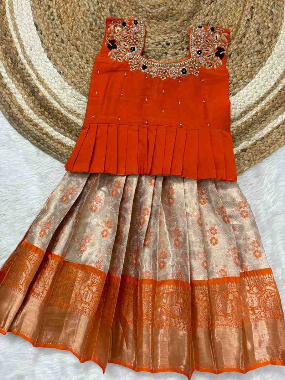 Semi Kanchi Banarasi family outfit – colour view – Arhas Couture