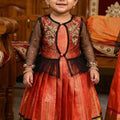 Semi Kanchi pattu family outfits by Arhas Couture
