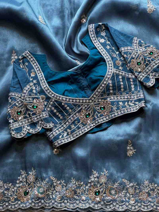 Fancy shimmer tissue saree – colour 2 – Arhas Couture