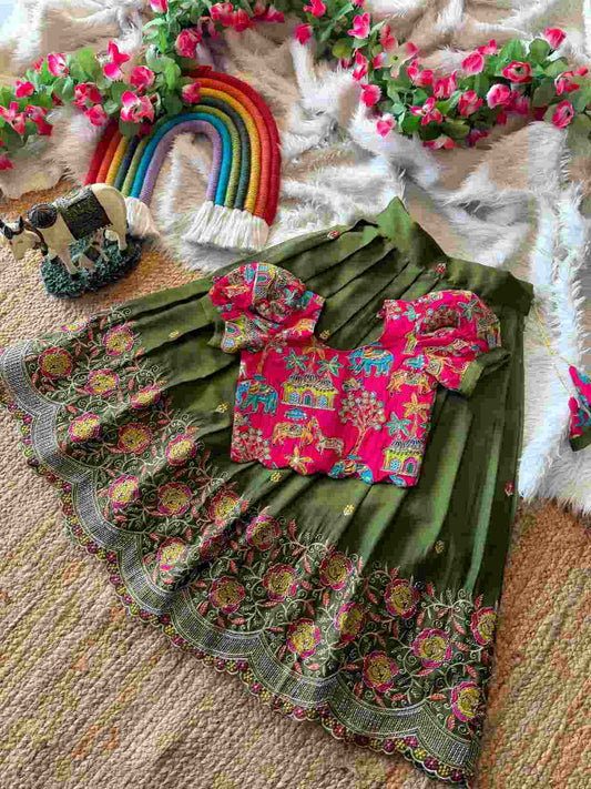 Girl's Crush Floral Lehengas