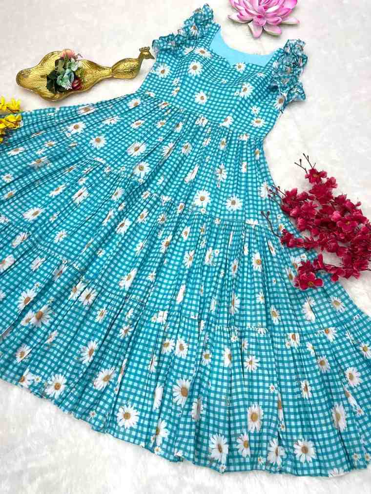Fancy sunflower Cambric cotton gowns by Arhas Couture