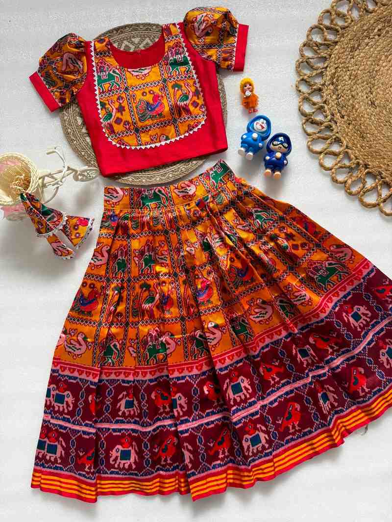 Kid's Patola Silk Lehengas