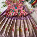 Kids tissue silk lehenga – colour 1 – Arhas Couture