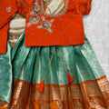 Semi Kanjivaram family outfit – colour 1 – Arhas Couture