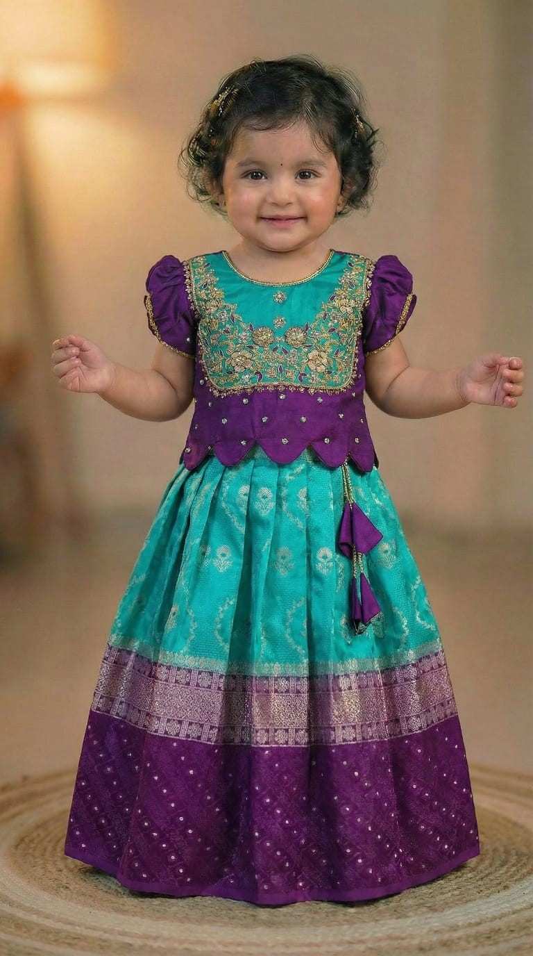 Banarasi silk family outfit – colour 1 – Arhas Couture