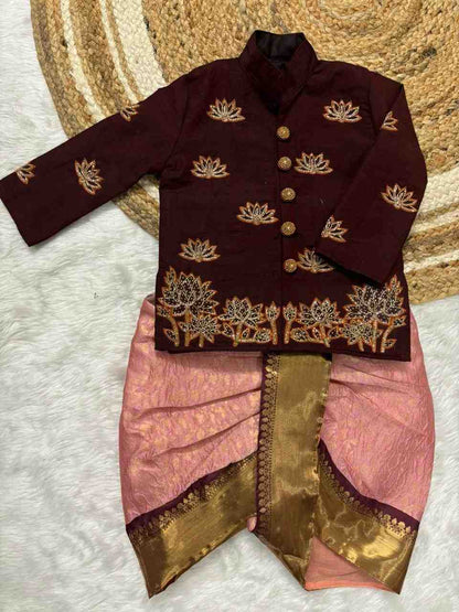 Soft semi Kanchi family outfit – colour view – Arhas Couture
